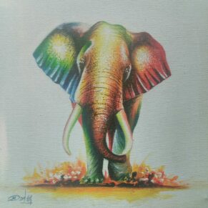 Elephant Wall Decor Crystal Decor