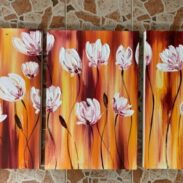 Blooming Flowers Wall Decor Crystal Decor